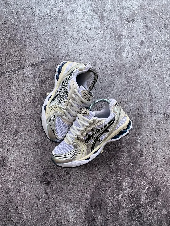 Asics Gel-Kayano 14 White Silver Midnight Navy