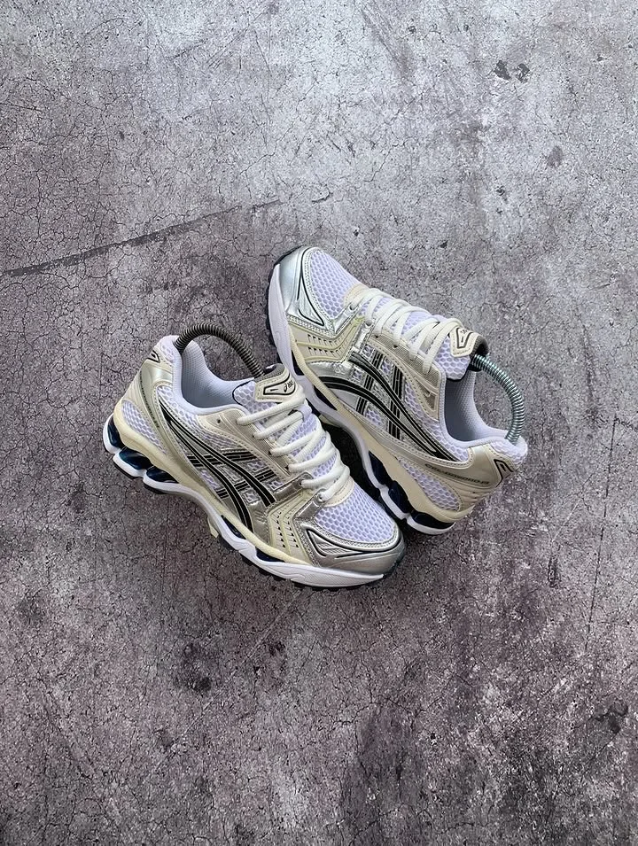 Asics Gel-Kayano 14 White Silver Midnight Navy