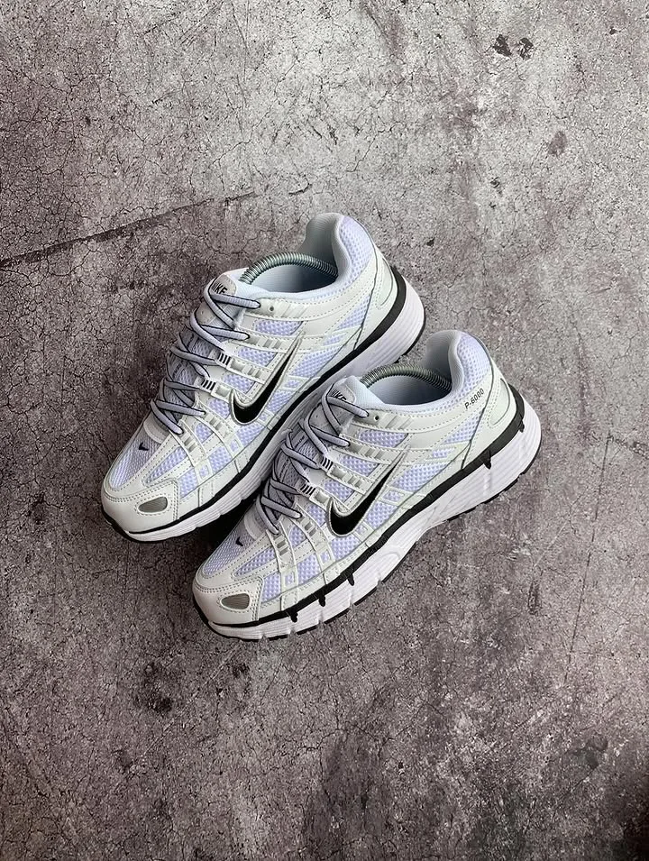 Nike P-6000 White Black Metallic silver