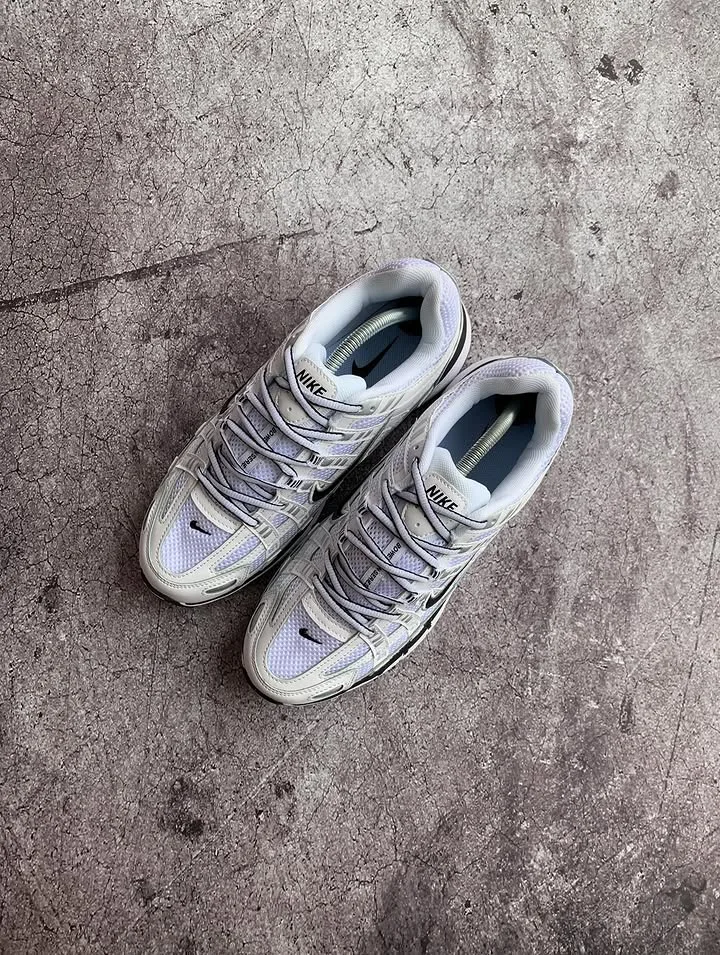 Nike P-6000 White Black Metallic silver