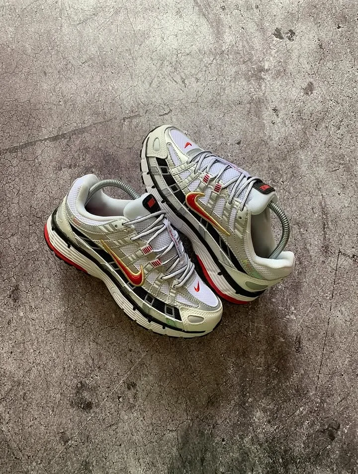 Nike P-6000 Varsity Silver Red